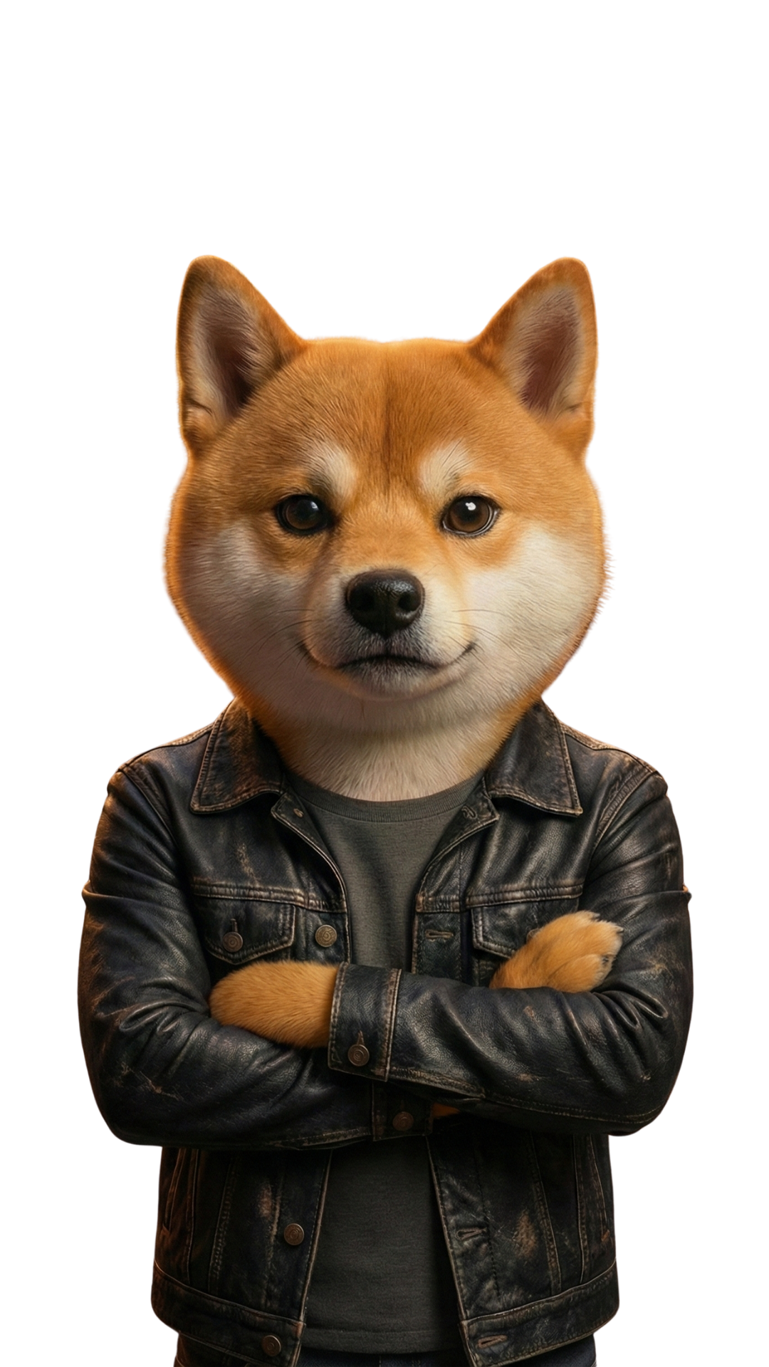 Mascota Shiba de Soy Valdealex con chaqueta negra